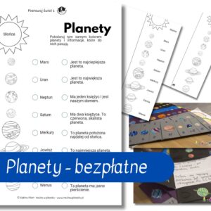Planety - karty do druku