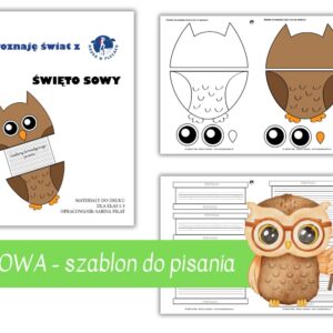 Święto Sowy - szablony do kreatywnego pisania