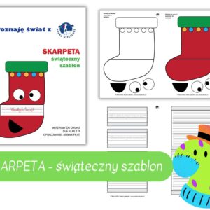SKARPETA - świąteczny szablon do kreatywnego pisania