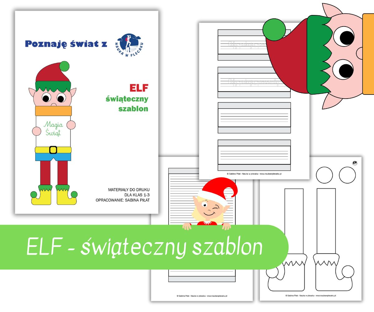 ELF - świąteczny szablon do kreatywnego pisania
