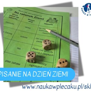 Pisarskie wyzwanie na Dzień Ziemi - materiały do druku