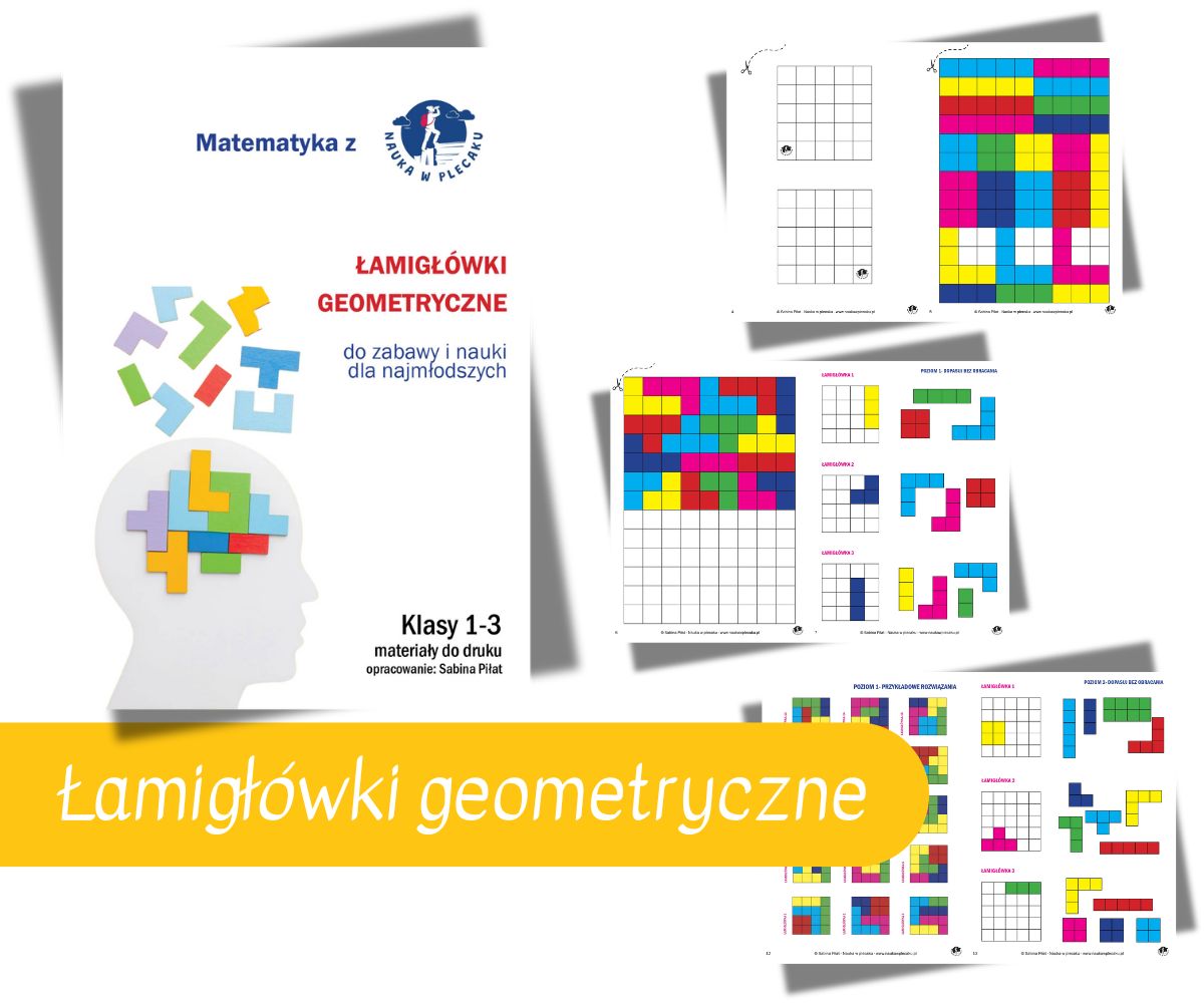 Łamigłówki geometryczne - materiały do druku