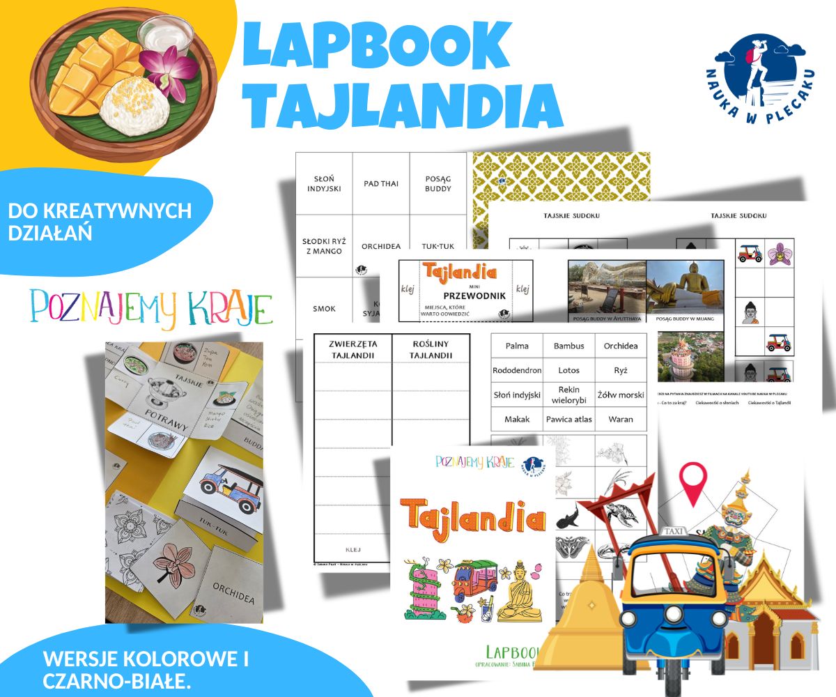Poznajemy kraje - Tajlandia - Lapbook